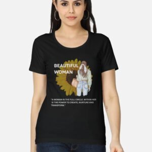 Beautiful Women Classic Tee – 100% Cotton 180 GSM Regular Fit T-Shirt