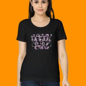 Sassy Girl Graphic T-Shirt – 100% Cotton Regular Fit for Women