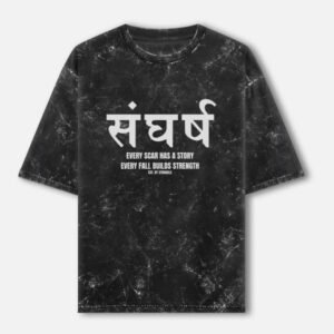 SANGHARSH Acid Washed Oversized T-Shirt