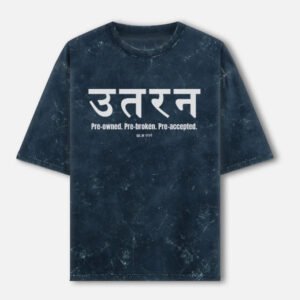 Uttaran Acid Washed Oversized T-Shirt – 240 GSM Heavyweight Cotton Streetwear