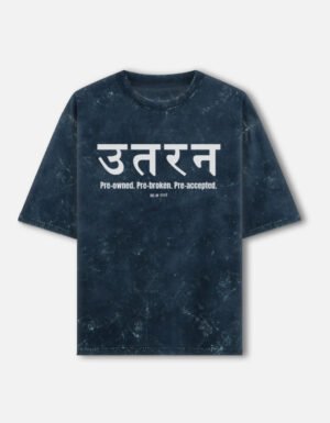 Uttaran Acid Washed Oversized T-Shirt – 240 GSM Heavyweight Cotton Streetwear