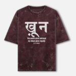 Khoon Acid Washed Oversized T-Shirt – 240 GSM Heavyweight Cotton Streetwear